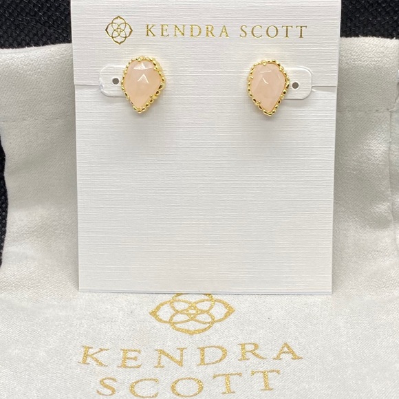 New Kendra Scott Gold Tessa in Rose Quartz